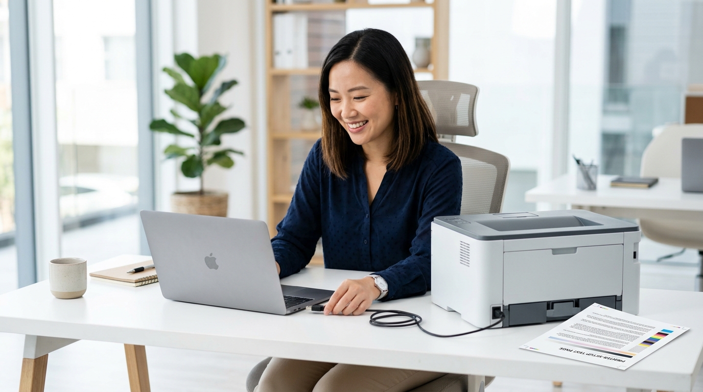 Learning printer topics with a printer guide